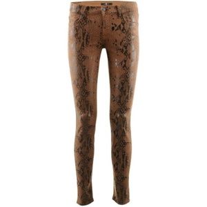 7 for All Mankind Snakeskin Skinny Jeans